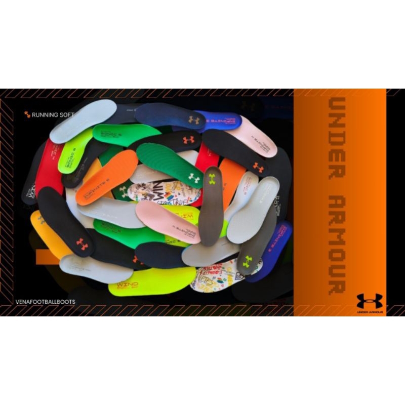 Under Amour Insole ซอฟรองเท้าอย่างดีฟองน้ำนุ่มมาก(พื้นรองรองเท้าวิ่ง/รองเท้ากีฬาอย่างดีมาก)