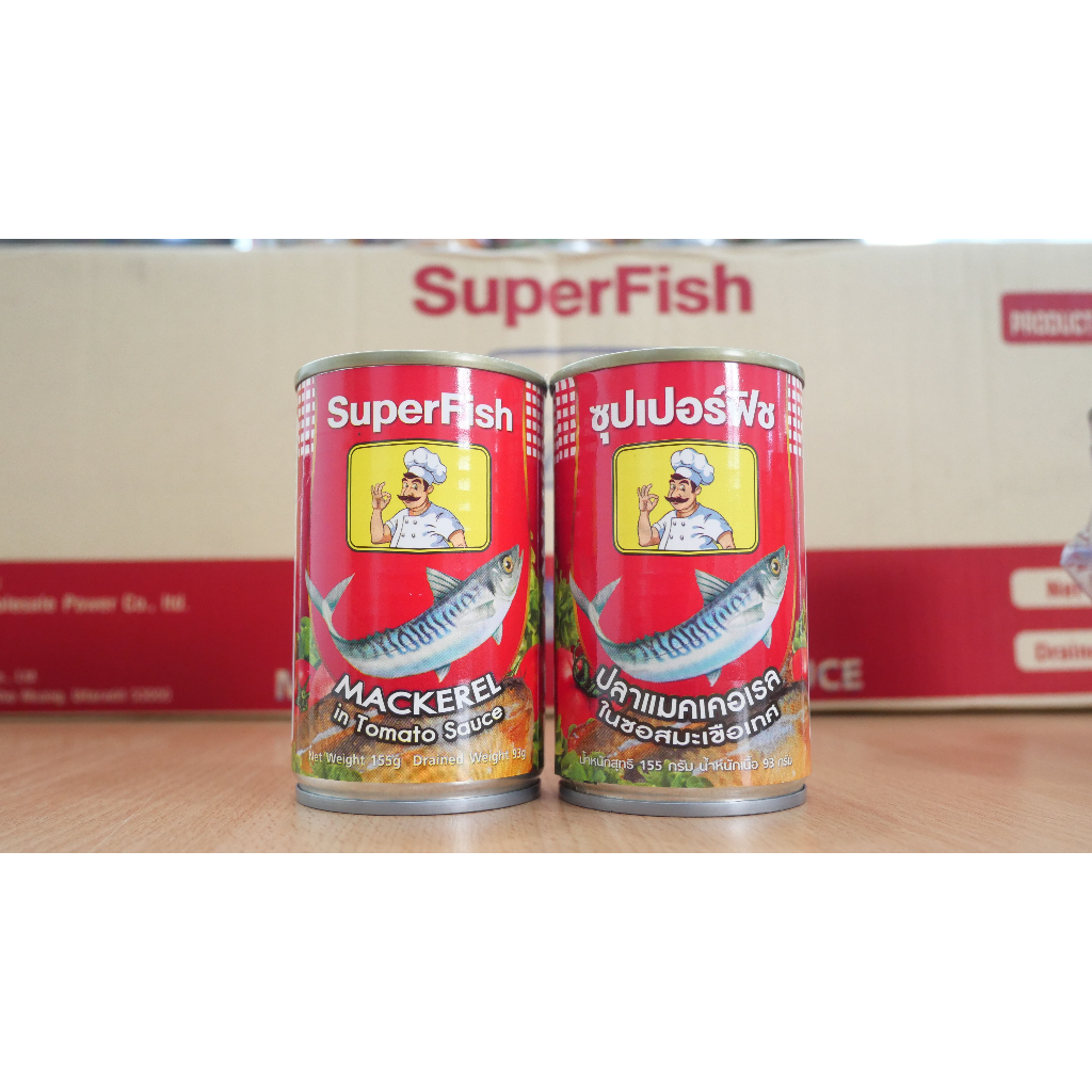 50 กระป๋อง - ปลากระป๋องตราซุปเปอร์ฟิช ปลาแมคเคอเรลในซอสมะเขือเทศ 155 กรัม - รูปที่ 2