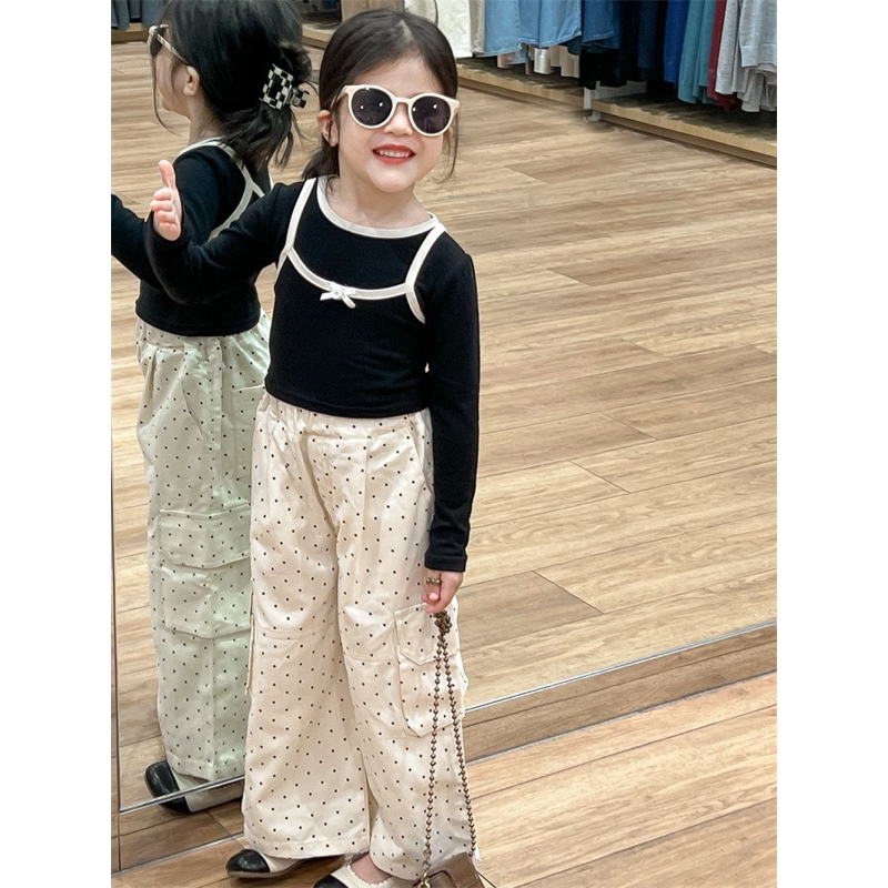 [Namsaii kids]🔥พร้อมส่ง🔥ชุดเซท3ชิ้น ชุดเด็กผู้หญิง เสื้อแต่งกั๊ก+กก.คาร์โก้ มีกระเป๋าข้าง  แฟชั่นเกาหลี งานสวย ตรงปก - รูปที่ 5