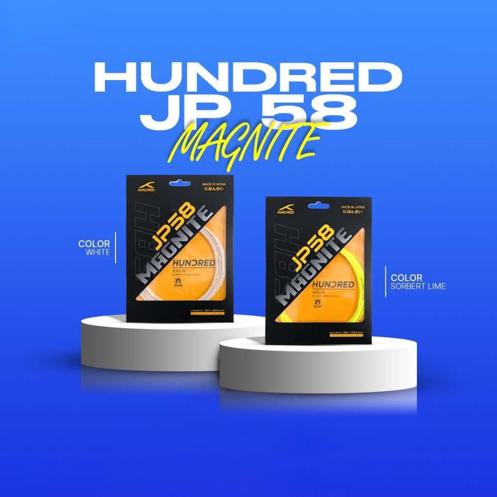 เอ็นแบดมินตัน HUNDRED JP58 MAGNITE (0.58มม.) Made in Japan สินค้าลิขสิทธิ์แท้ 100%