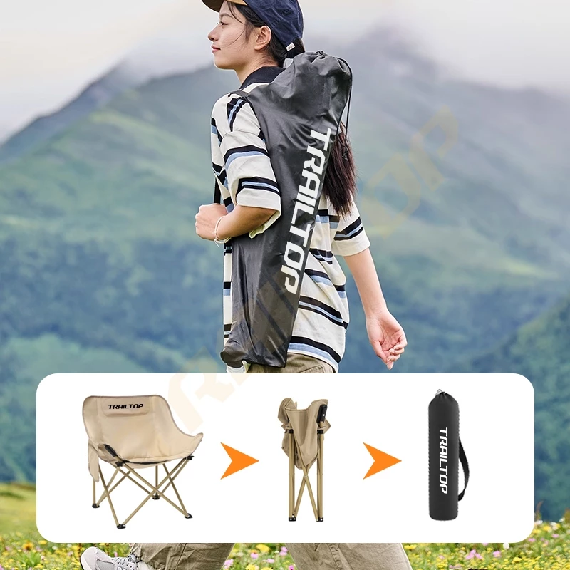 TRAILTOP เก้าอี้แคมป์ปิ้งพับได้ อลูมิเนียมรับน้ำหนัก 300 กก thumbnail 3