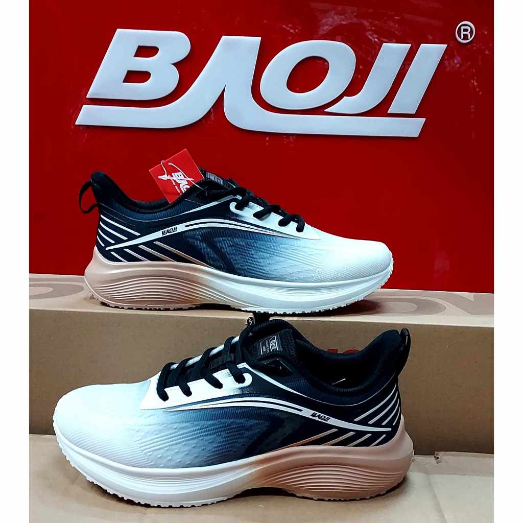 รองเท้า Baoji รุ่น  BJW 1012  สี ขาว/ดำ งานดีมาก โคตรสวยมาใหม่ ของแท้ 100% ใส่นุ่ม เบา สบายเท้า