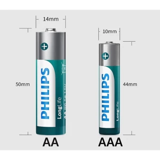 ถ่าน Philips AA AAA 1.5V แพค 4 ก้อน ของแท้ ใส่นาฬิกาทั่วไป และรีโมท