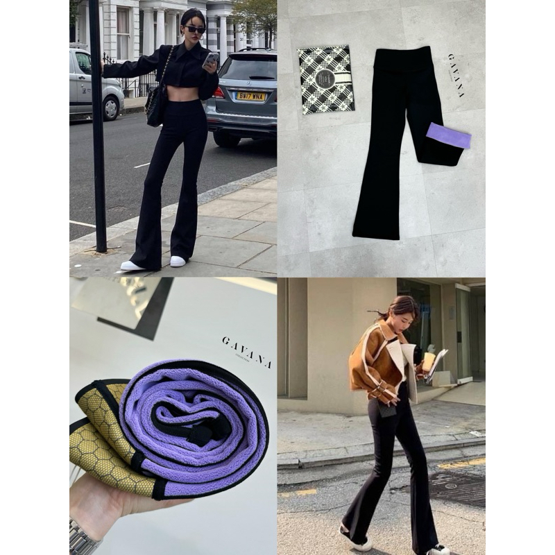 PRE-ORDER กางเกงleggingขาบานบุขนกันหนาว #Pn5015