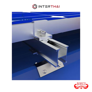 BARCO End clamp ตัวยึดขอบ แผงโซล่าเซลล์ สีชุบขาว