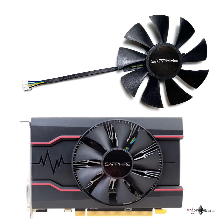 พัดลมการ์ดจอ Sapphire Radeon RX 550 560 460 R7 360 640SP 2GB Graphics Card Pulse GA91A2H Fan