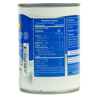 Nature's Charm เนเจอร์ชาร์ม นมมะพร้าวข้นจืด กะทิข้นจืด นมข้นจืดเจ Evaporated Coconut Milk (360ml)