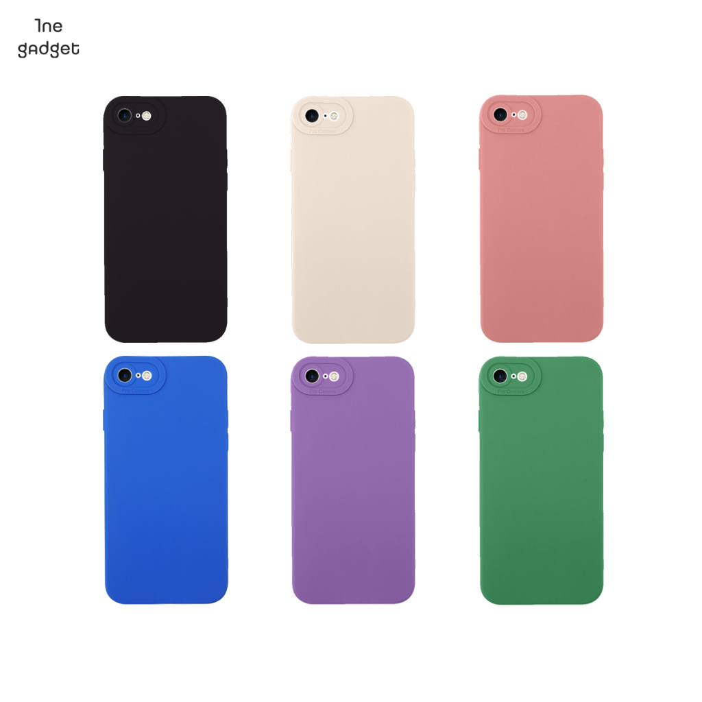 เคส สำหรับ iPhone 7 8 Se2 2020 Se3 2021 เคสซิลิโคนนิ่ม กันกล้อง สีพาสเทล TPU หนา
