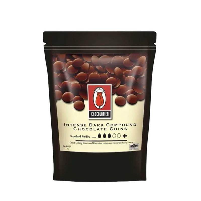 ทิวลิป ดาร์กคอมพาวว์ช็อกโกแลต ชนิดกระดุม 1 kg