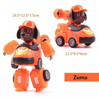 หุ่นยนต์รถทีม paw patrol ของเล่นเสริมการศึกษา สําหรับเด็ก การเปลี่ยนรูป รถของเล่น