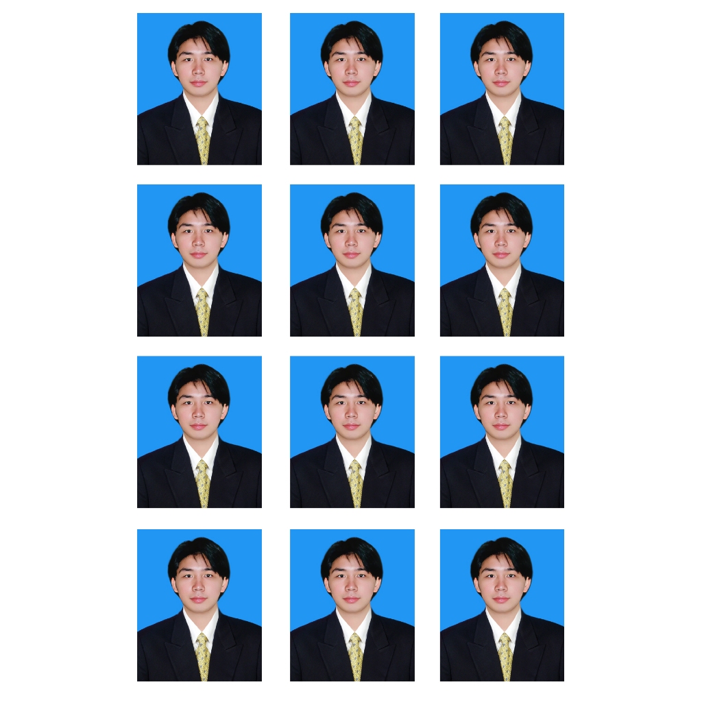 รูปติดบัตร ขนาด 1" - 1.5" - 2" - 2.5" - 3" สั่งซื้อเเล้วส่งไฟล์รูปเลย