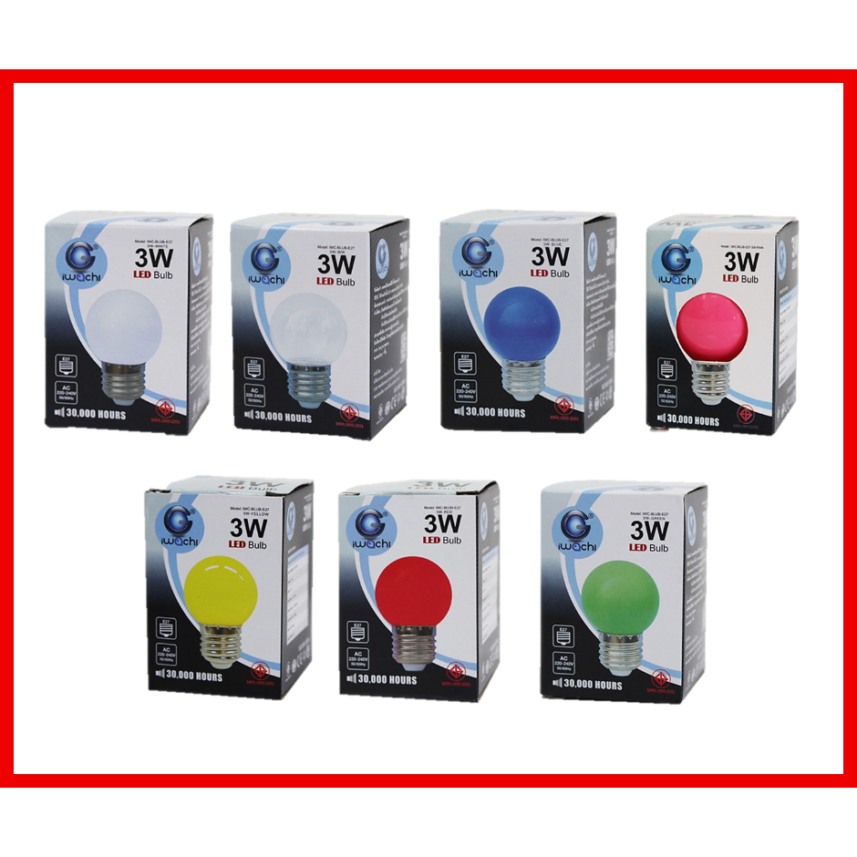 หลอดปิงปอง LED  IWC BULB 3W E27