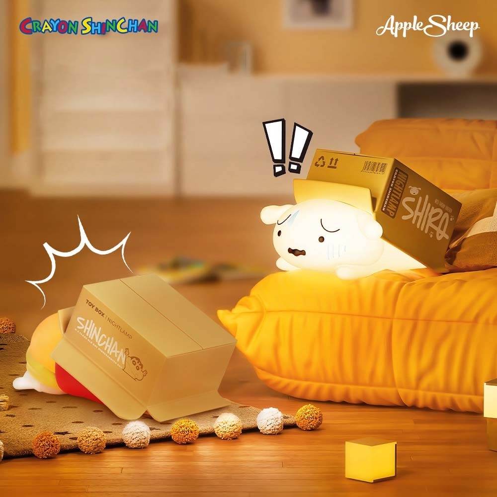 [Rock Night Light Shinchan/Shiro/Photo Frame] โคมไฟชินจัง&ชิโร่ Crayon Shinchan Hide and Seek ปรับระดับแสง ของแท้ - รูปที่ 4
