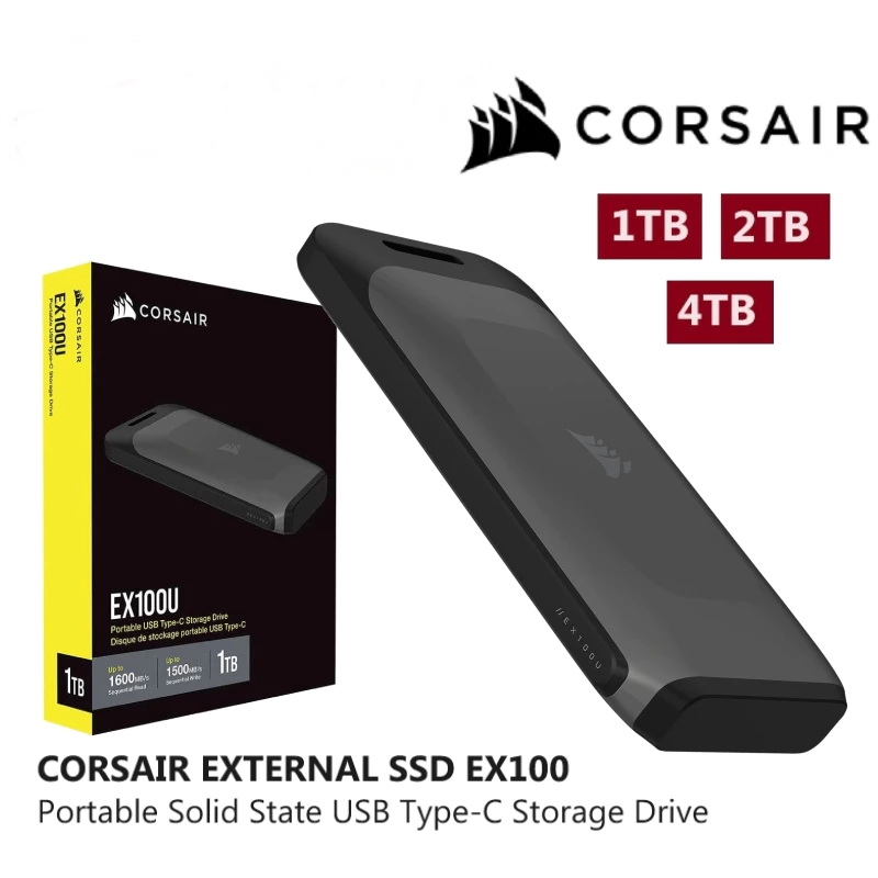 1TB CORSAIR EX100U Portable Solid State USB Type-C Storage Drive (CSSD-EX100U1TB)
