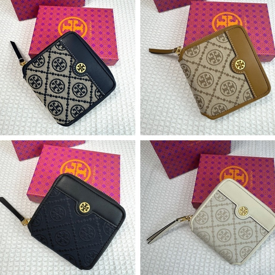 Tory Burch jacquard bifold wallet สําหรับกระเป๋าผู้หญิง