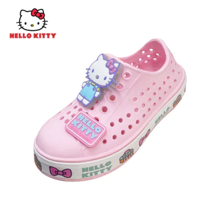 Hello Kitty รองเท้าหุ้มส้นเด็กผู้หญิง มีไฟกระพริบ LED ที่ตัวตุ๊กตา รุ่นKTL-577