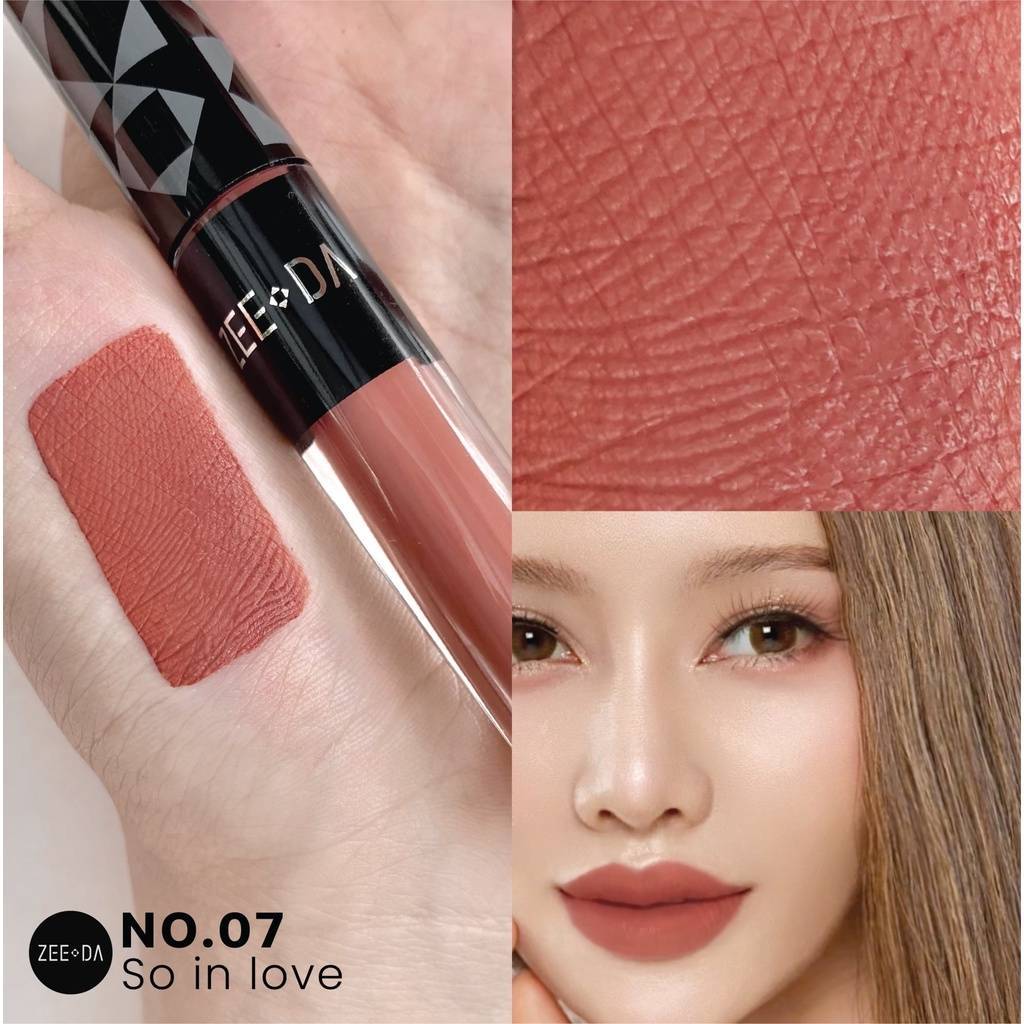 💄 (07 SO IN LOVE) ZEEDA SILKY COAT LIP MATTE ลิปกันน้ำ ไม่ติด mask