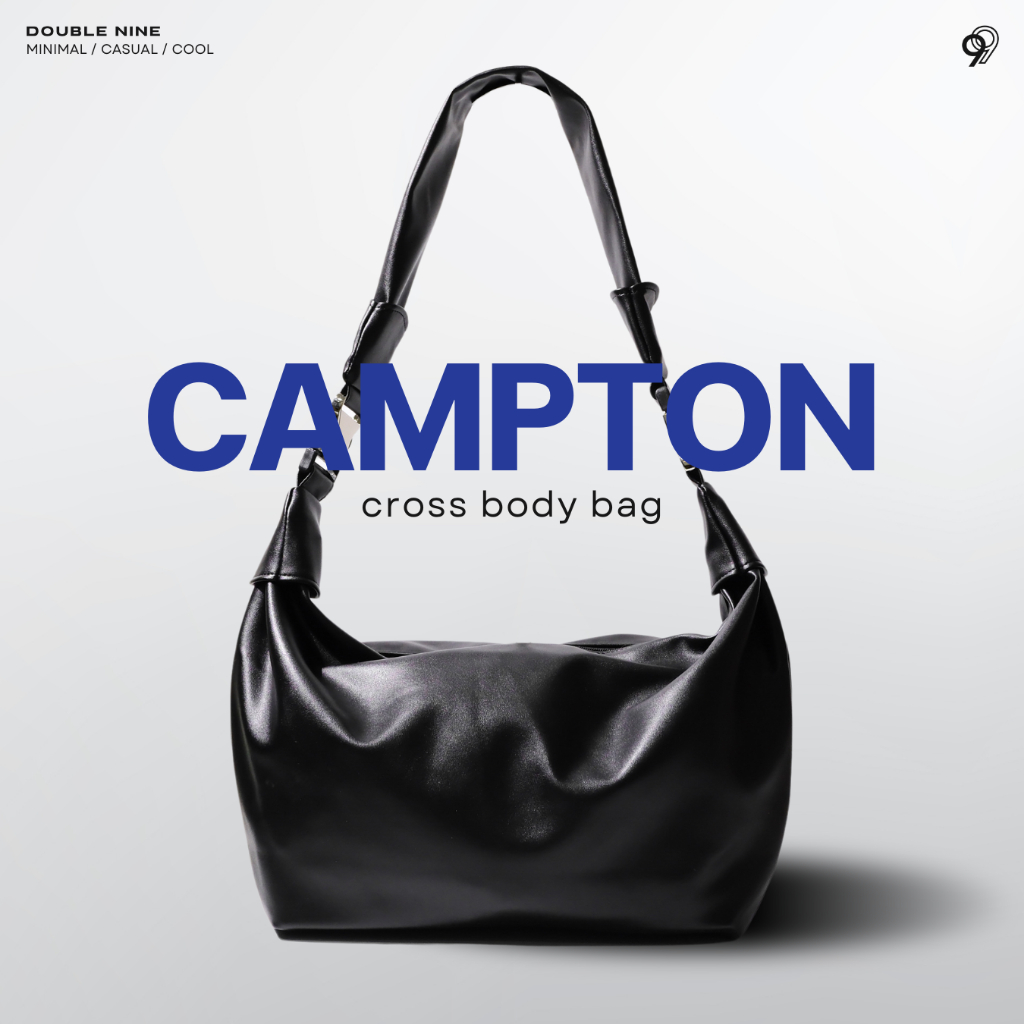 DOUBLE NINE : CAMPTON กระเป๋าสะพายพาดลำตัวหนังนิ่ม