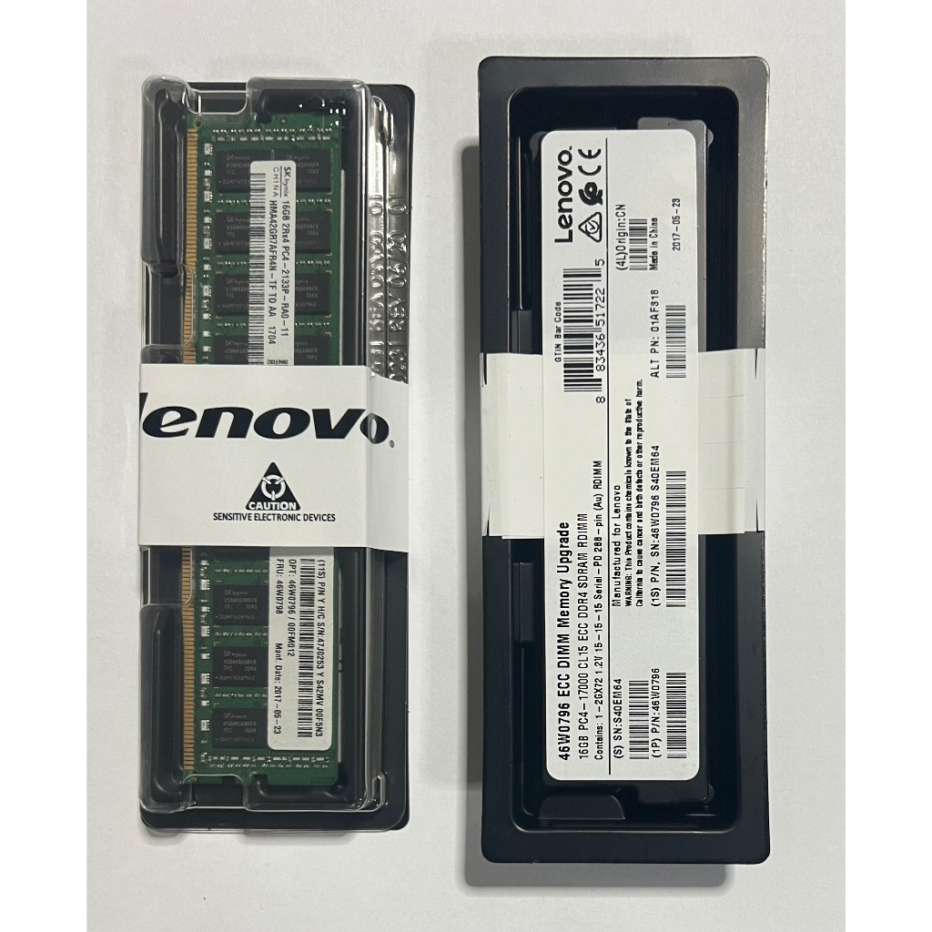 RAM DDR4 16GB 2133 PC4-2133P Memory MT/s 288-pin dual rank DIMMs RDIMM registered ECC SK Hynix 46W07