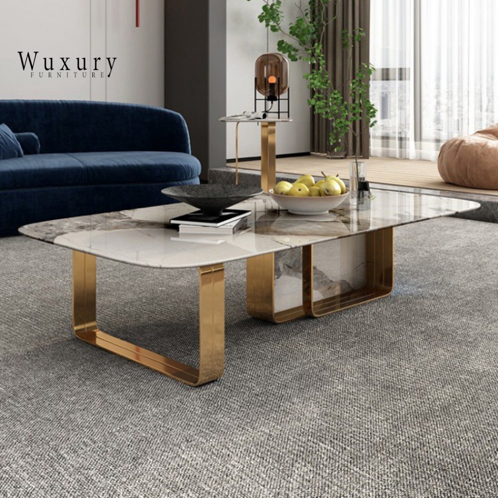 Wuxury Furniture โต๊ะกลางโซฟาหินอ่อน สไตล์Luxury โต๊ะกาแฟ ส่งฟรี