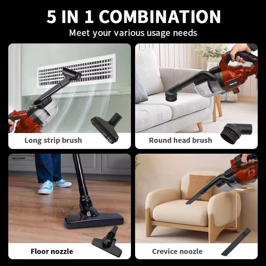 🔥มีสต็อก🔥 CANLIDI เครื่องดูดฝุ่น ไร้สาย MT-21V โวลท์ รุ่น CID-300-V (Lithium-ion Vacuum Cleaner ) thumbnail 4