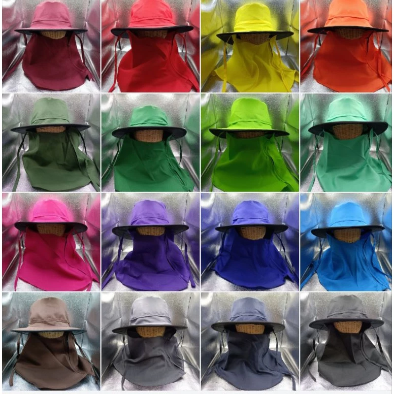 หมวกคลุมหน้า (แบบซิปรูดมีสีให้เลือกเยอะ) หมวกกันแดด หมวกสีสวยเนื้อผ้าดีไม่ร้อน
