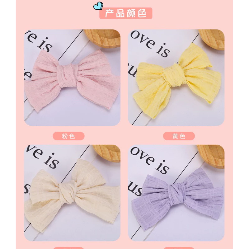 โบว์ผ้าไมีมีกิ๊ฟ ไม่มีกาว สำหรับงานdiy ราคาต่อ 1ชิ้น thumbnail 4