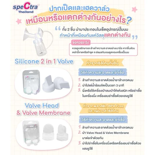 Spectra ปากเป็ดซิลิโคนสีขาว / วาล์วพลาสติก (Spectra / Maymom)