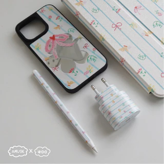amuseXwgg craft studio Charger & Pencil sticker สติ๊กเกอร์ติดหัวชาร์จแบบขากลมและสติ๊กเกอร์ติดปากกา