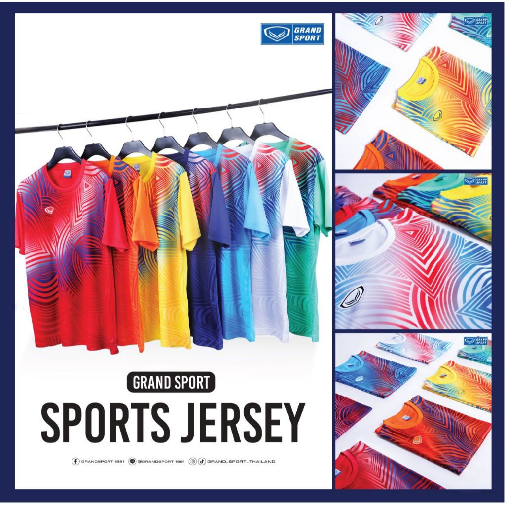 Grand sport X Sport jersey เสื้อกีฬาพิมพ์ลาย รหัส 11-581 เบอร์ XS-5XL ของแท้ 100% พร้อมส่งจ้า
