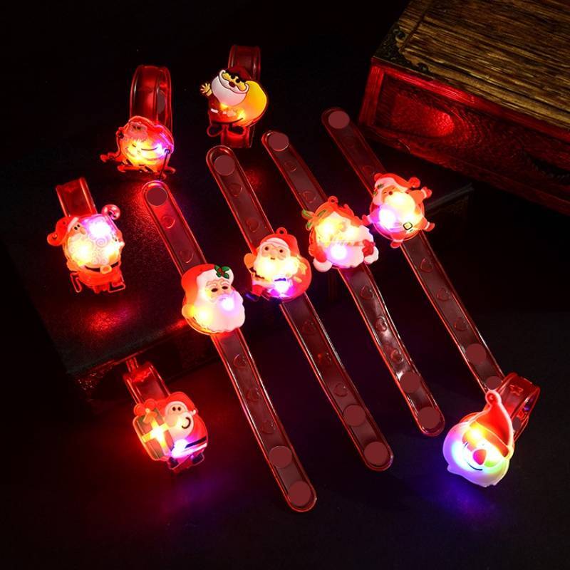 พร้อมส่ง ข้อมือซานตาคลอส มีไฟกระพริบ ของเล่นเด็ก เหมาะสำหรับเด็ก