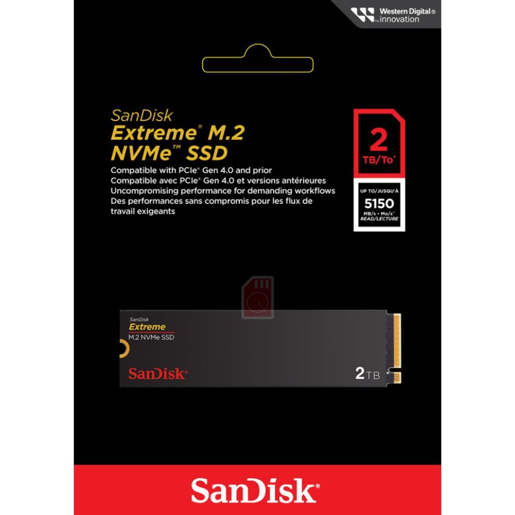 SanDisk Extreme NVMe SSD, 2TB,1TB (SDSSDX3N) ,PCIe Gen 4.0, M.2 2280-S3-M เอสเอสดี ประกัน 5ปี