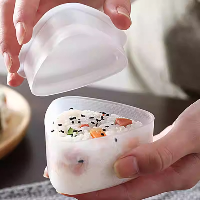 [แม่พิมพ์ข้าวปั้นซูชิ พลาสติก สามเหลี่ยม] [ชุดแม่พิมพ์เบนโตะ ข้าวปั้น โอนิกิริ] [แม่พิมพ์ซูชิ Diy]
