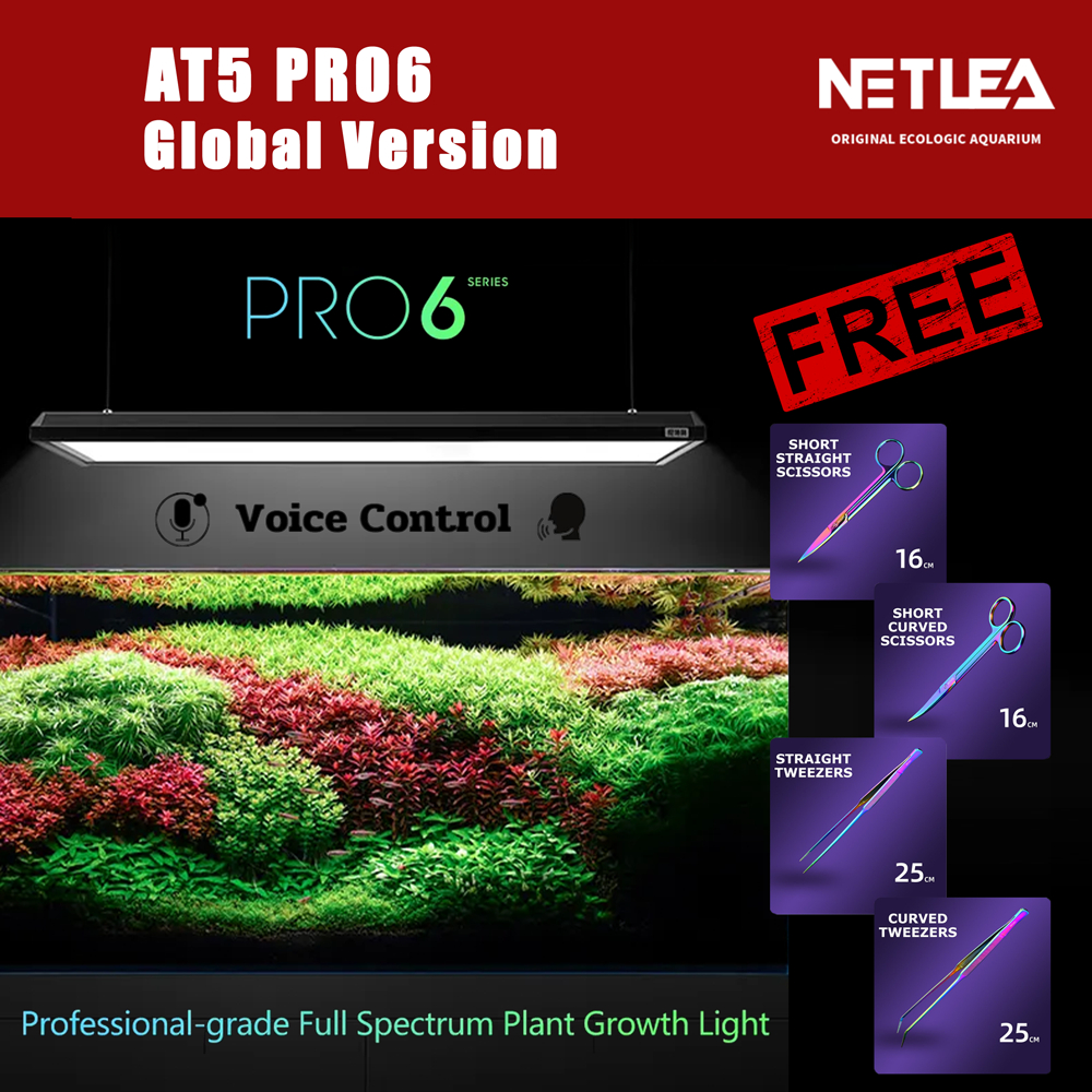 Netlea AT5 PRO6 ตัวเทพของโคมไฟสำหรับตู้ไม้น้ำ,แคคตัส, ไม้ชื้น, ฮาโวเทีย รับประกัน 1ปี