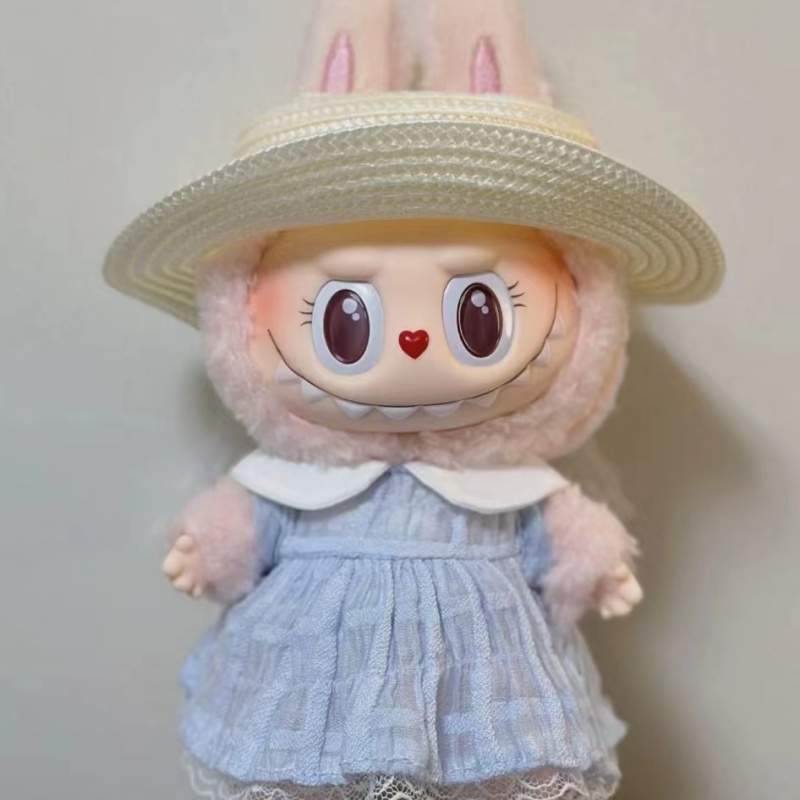 [ของแท้ 100%]POPMART Mokoko V3 Bubble Summer Party Series-จี้ตุ๊กตาไวนิล Blue Diamond