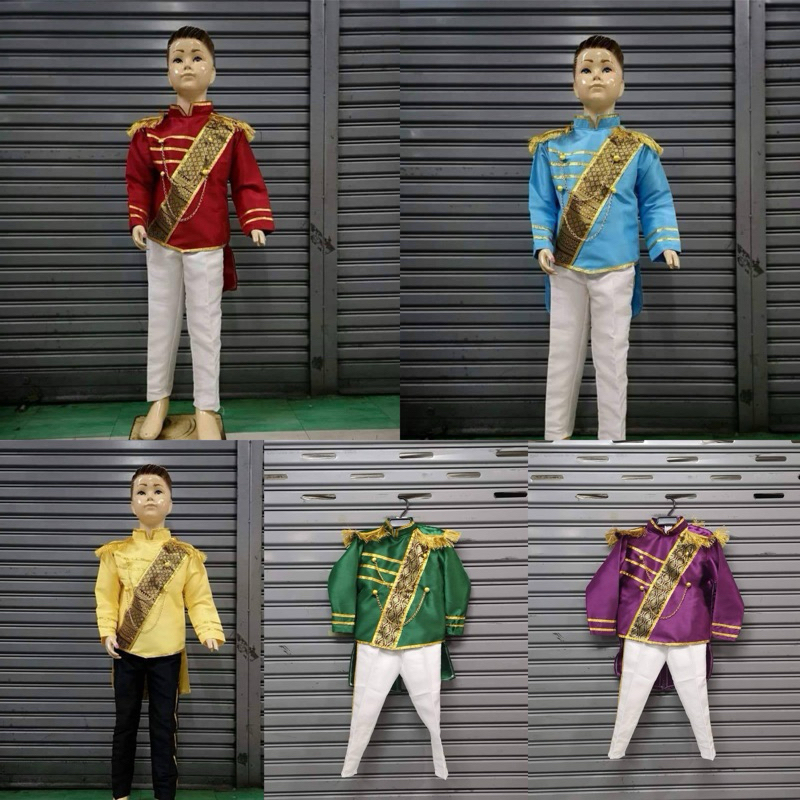 พร้อมส่งจากไทยชุดดรัมเมเยอร์ผ้าไทยเด็กชายผสำหรับ3-8ขวบงานปราณีตใ้ผ้าไหมอิตาลี่ทั้งชุดใส่แล้วหล่อเท่ห์มากๆค่ะ