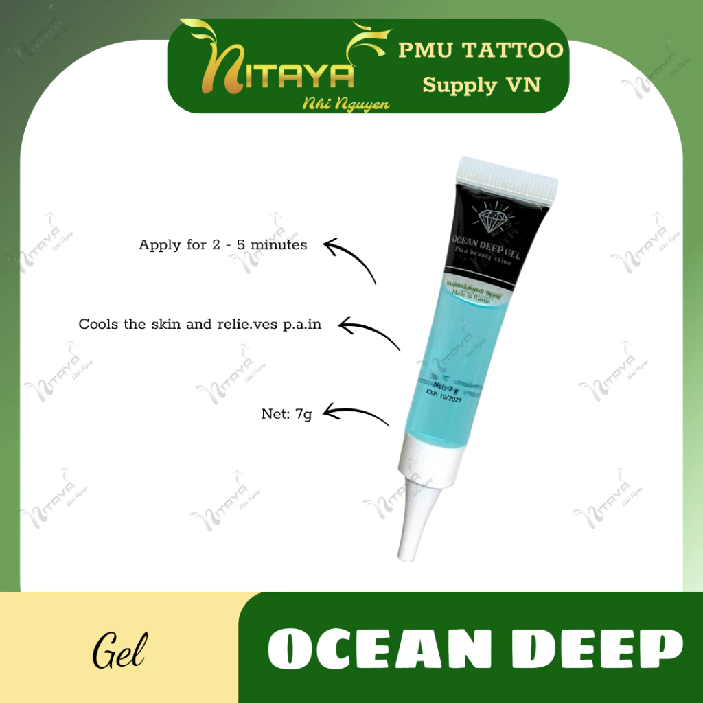 [NEW] OCEAN DEEP GEL (Net: 7g) เจลทาคิ้วและปากในระหว่างสัก