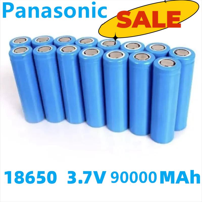 Panasonic Battery ถ่านชาร์จ18650แบตเตอรี่โทรศัพท์ลิเธียมแบบชาร์จชิ้น3.7V 90000mah 18650แบตเตอรี่แบบชาร์จไฟได้ 24 ก้อน