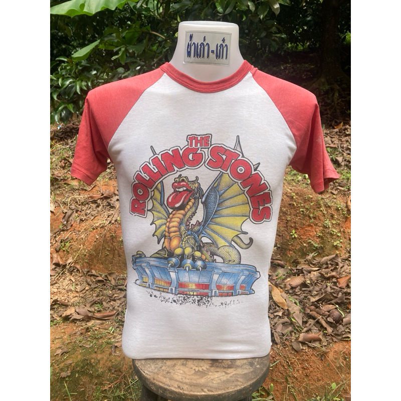 เสื้อวง เสื้อวินเทจ เสื้อสะสม เสื้อ The Rolling Stones ผ้า 50/50 มือสองของแท้ ตะเข็บเดี่ยวบนล่างปล่อ