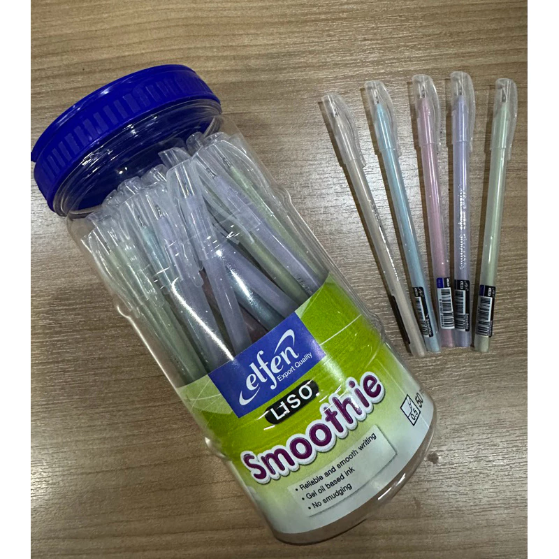 ปากกา​ elfen​ LISO​ Smoothie​ ​ หมึก​สีน้ำเงิน​ 0.5​ มม.​ (1x50​ ด้าม)​