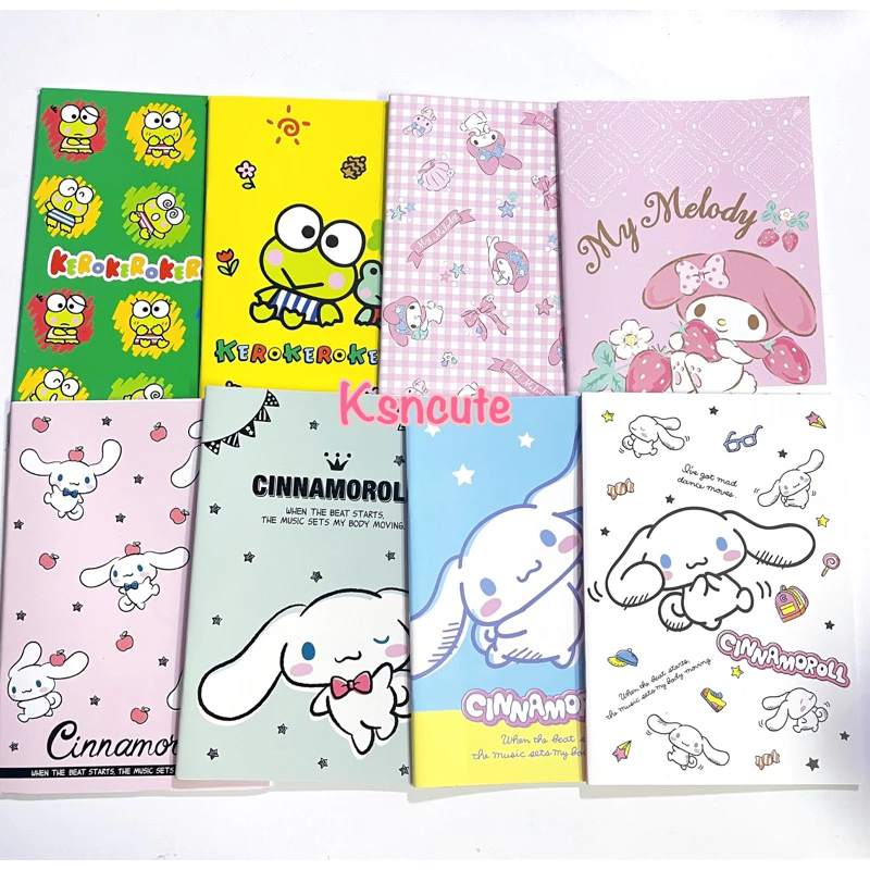 สมุดโน๊ต สมุดบันทึก A5 ลาย sanrio ซานริโอ้ มีเส้นล้วน ลิขสิทธิ์แท้
