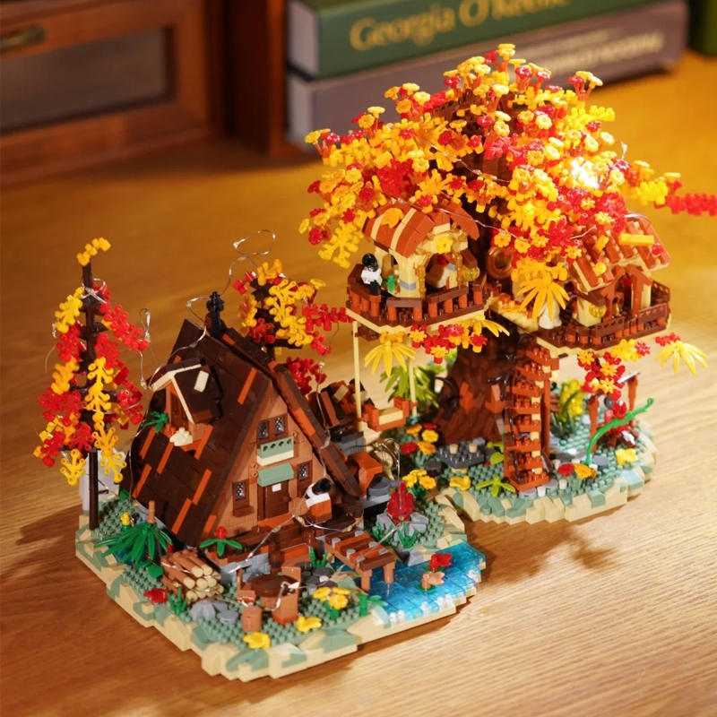 2000+PCS DIY ตัวต่อ บ้านต้นซากุระ แบบอย่างสถาปัตยกรรม บ้านต้นไม้ ขนาดใหญ่ ของเล่นตัวต่อ ของขวัญ - รูปที่ 6