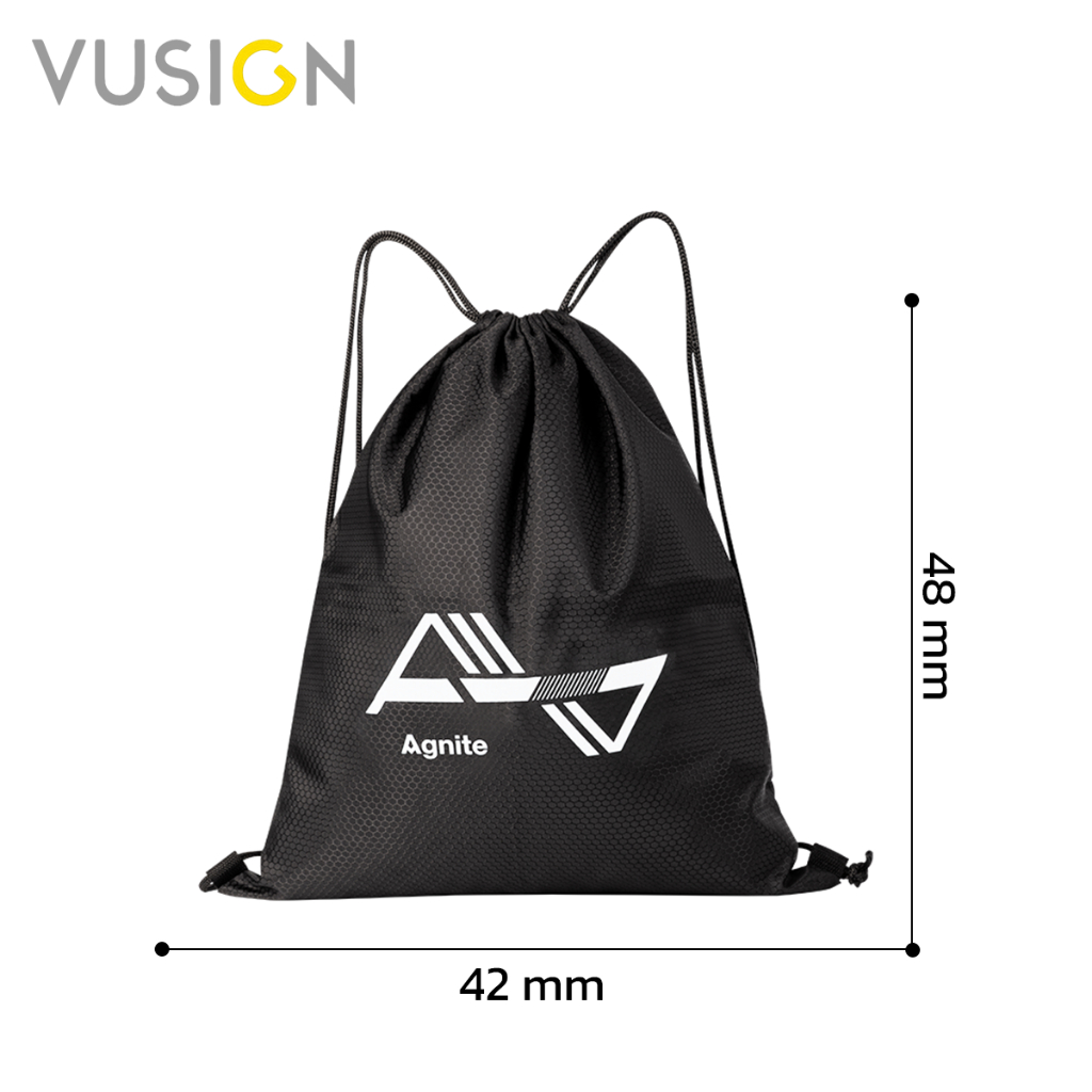 Vusign กระเป๋ากีฬา กระเป๋าหูรูด ถุงกันน้ำ ใส่รองเท้า ลูกบอล แบบมีหูรูด สะพายหลัง Drawstring Backpack ราคา ถูกที่สุด ดีลบีเคเค แกลเลอรีภาพที่ 9