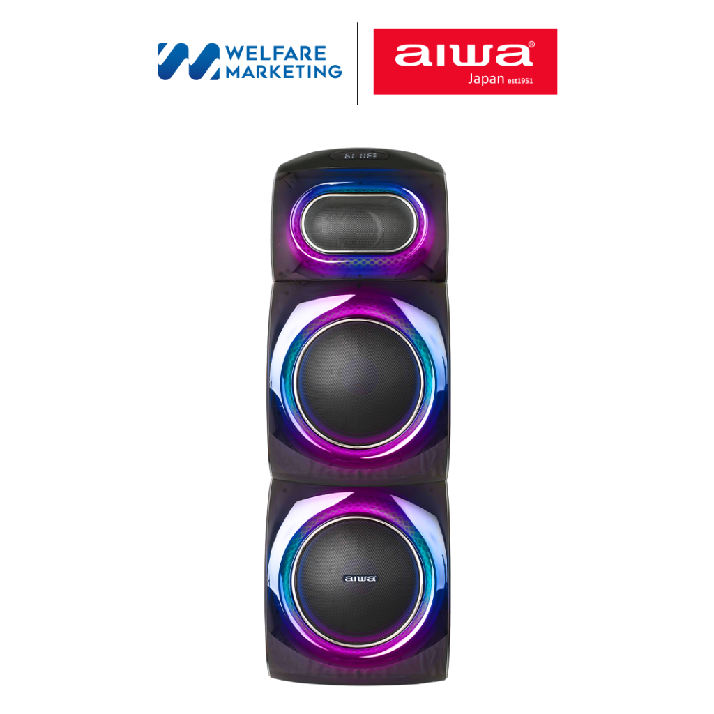 [ผ่อน 0%] AIWA AW-X2124DSP PRO Party Speaker ลำโพงบลูทูธปาร์ตี้
