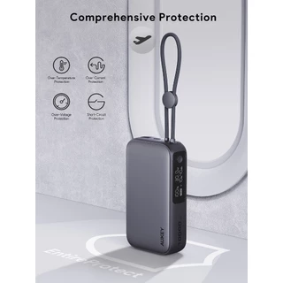 [CCC] AUKEY PB-Y47 พาวเวอร์แบงค์ชาร์จเร็ว PD 30W ความจุ 10000mAh รองรับชาร์จเร็ว มีสายในตัว