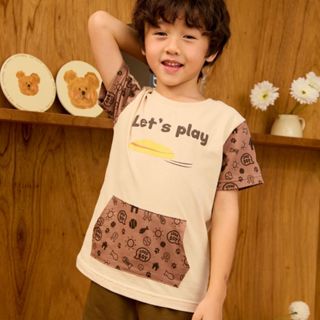 e'clat เสื้อยืดคอกลม แขนสั้น เด็กผู้ชาย1-6ปี (มีกระดุมไหล่เฉ…