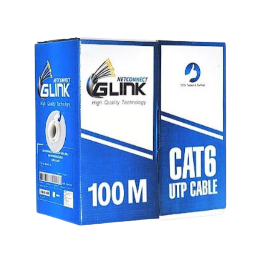 GLINK GL6002 (GL-6002) สายแลนภายนอก สีดำ OUTDOOR CAT6 UTP CABLE ยาว 100 เมตร (ไม่เข้าหัวไปให้) ประกัน 1 ปี By Vnix Group