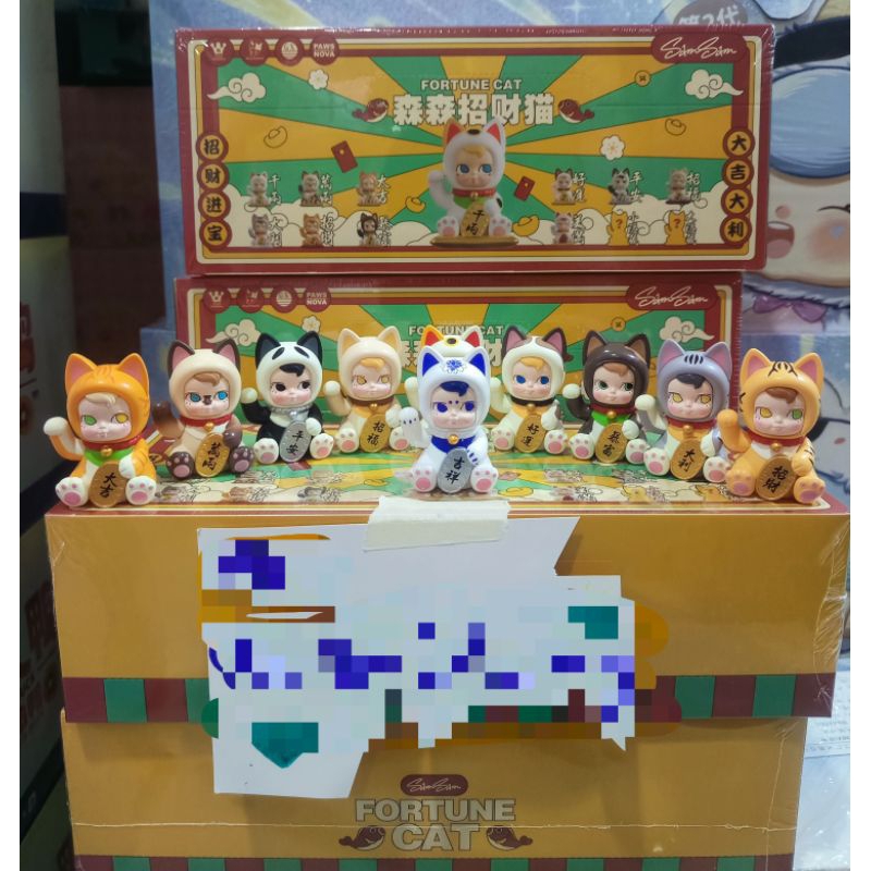 🔥ส่งจากไทย🔥ยกกล่องกด10🔥 แมวกวัก เสริมดวง samsam v2 fortune cat rukcute  art toy ใช้ทำพวงกุญแจห้อยกระเป๋า