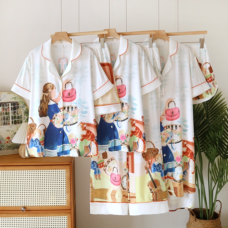"ชุดนอน Mulen (Muslin Pajamas) Silk Satin (N2096 T2096 K2096)