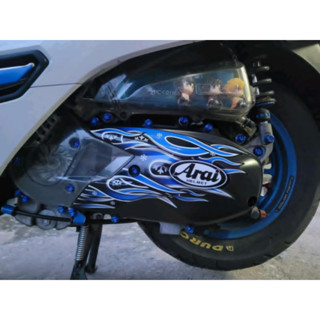 สติ๊กเกอร์ติดแคร้งGiorno + Click160 ลายไฟ